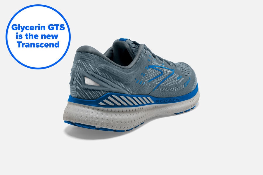 Brooks Running Shoes - Glycerin GTS 19 Road Mens - Grey/Blue - IZH-107628